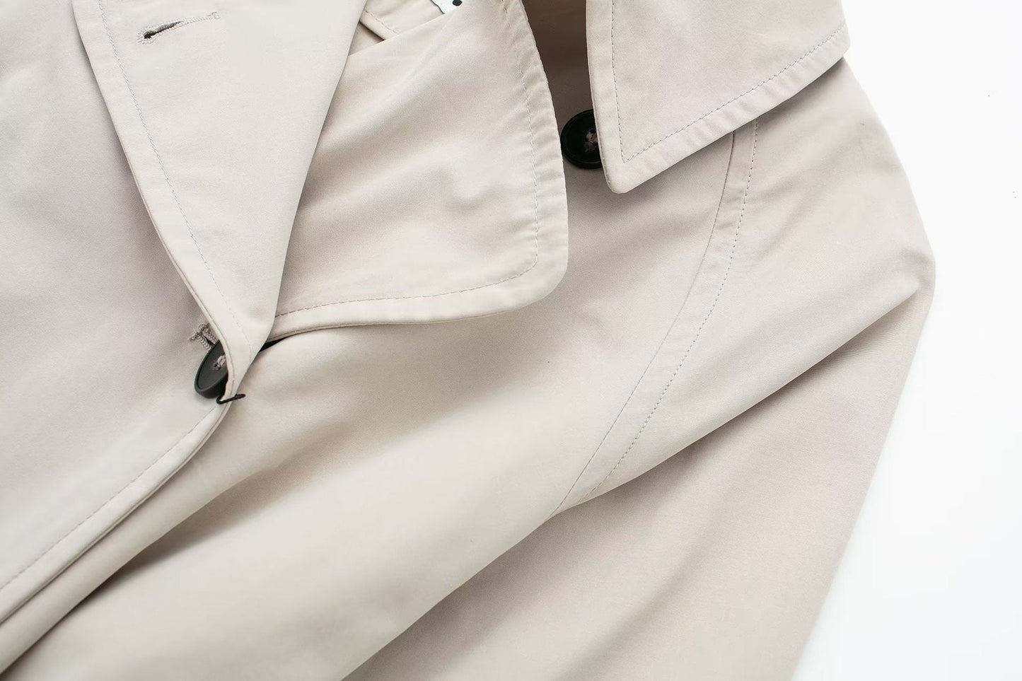 Dames Trenchcoat Lange Trendy Voorjaarsjas met Ceintuur