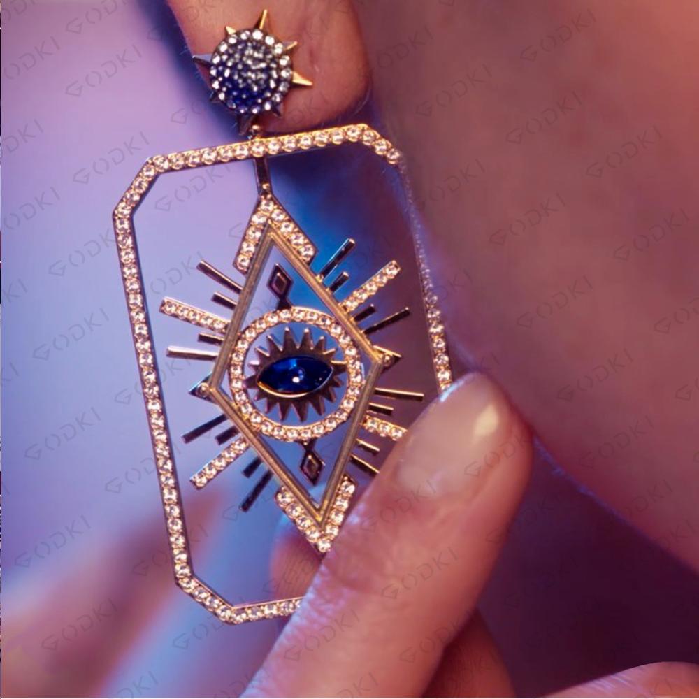 Dames Oorbellen Geometrisch met Oog Details - Mode Vibes