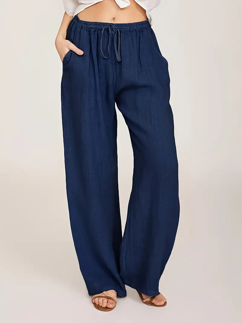 Dames Linnen Broek Zomerse Losse Fit