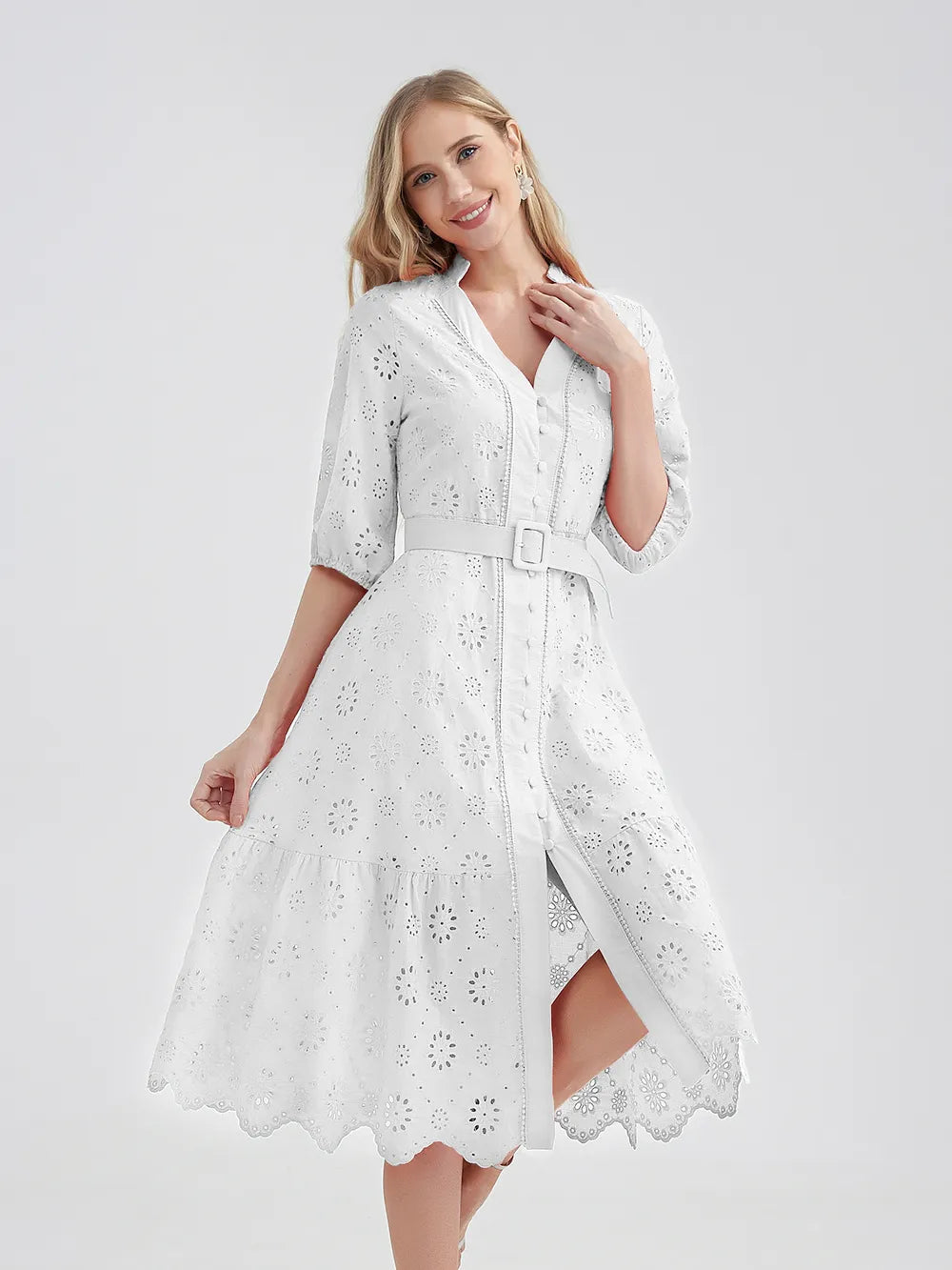 Zomerjurk Vrouw Evi Stijlvol Casual Jurkje