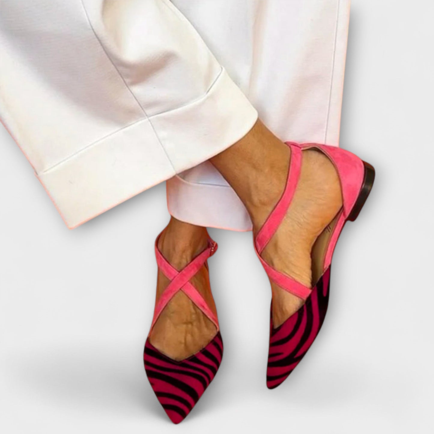 Dames Ballerinas Elastische Band Comfortabele Pasvorm