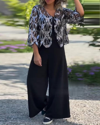 Idalia | Cappotto trasparente con paillettes