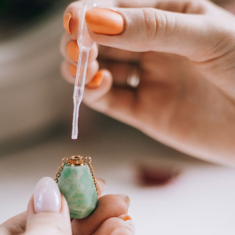 Kristallen Halsketting Parfumflesje Iridescerend Design