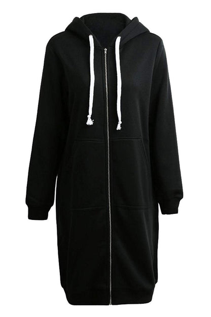 Lucia | Felpa con cappuccio con zip lunga