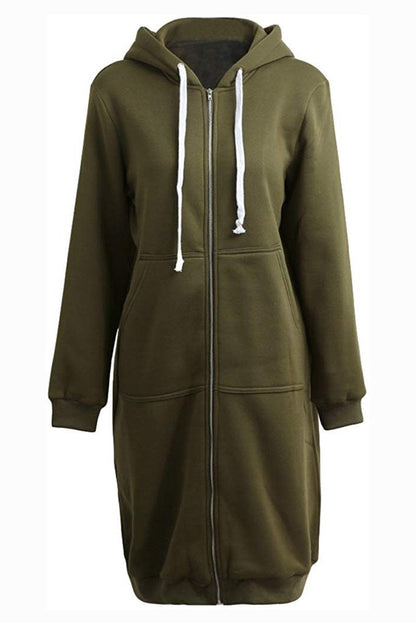 Lucia | Felpa con cappuccio con zip lunga