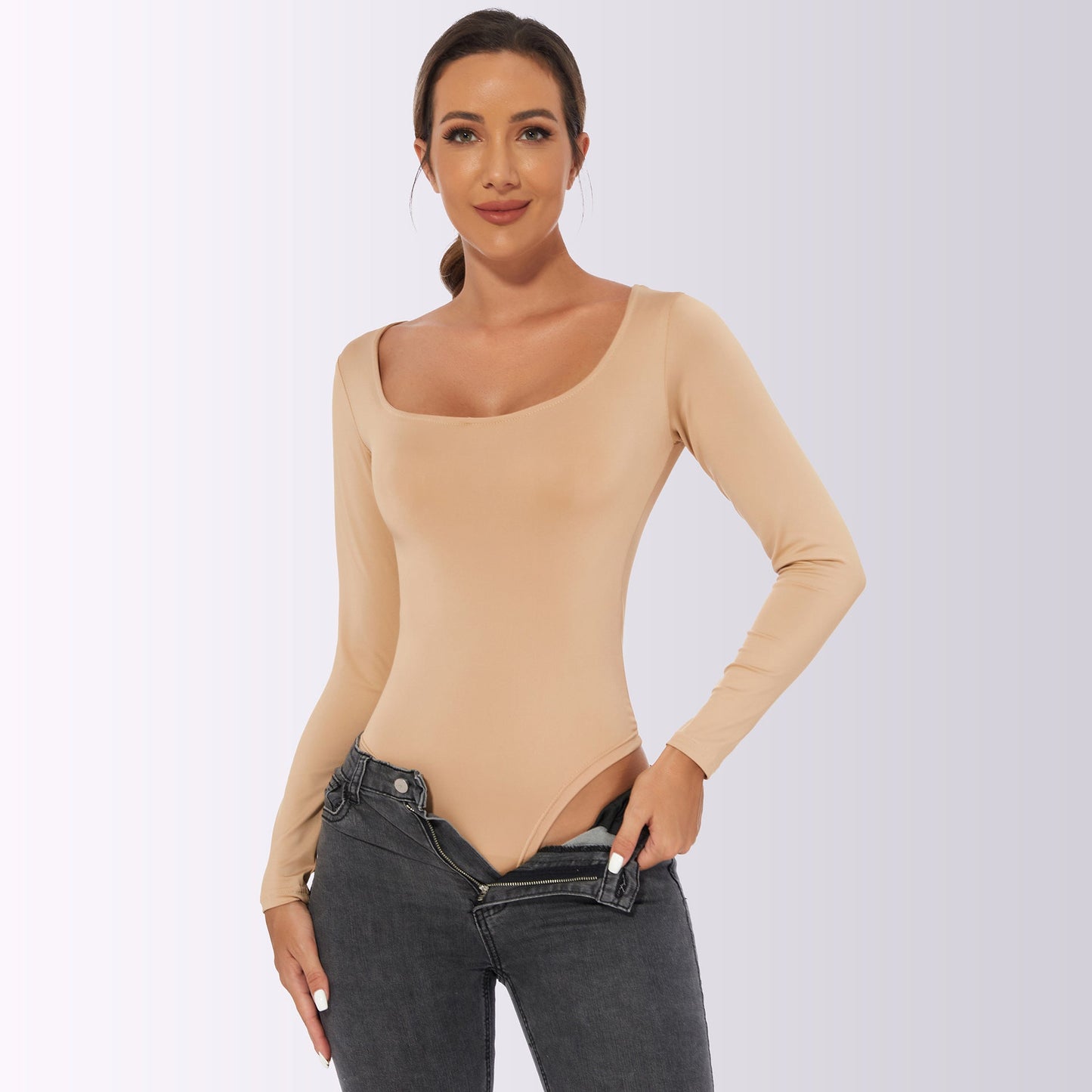 Dames Bodysuit Lange Mouwen Comfortabel Corrigerend