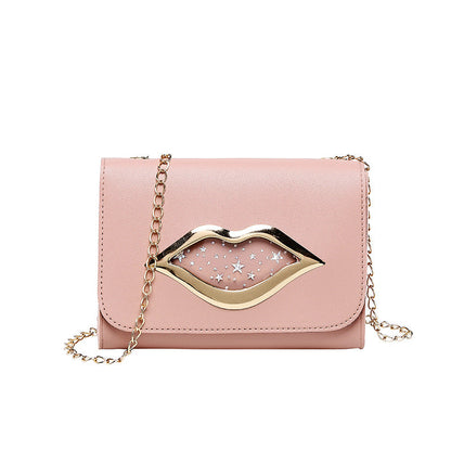 Dames Tas met Ketting en Lippenstik Detail Praktisch
