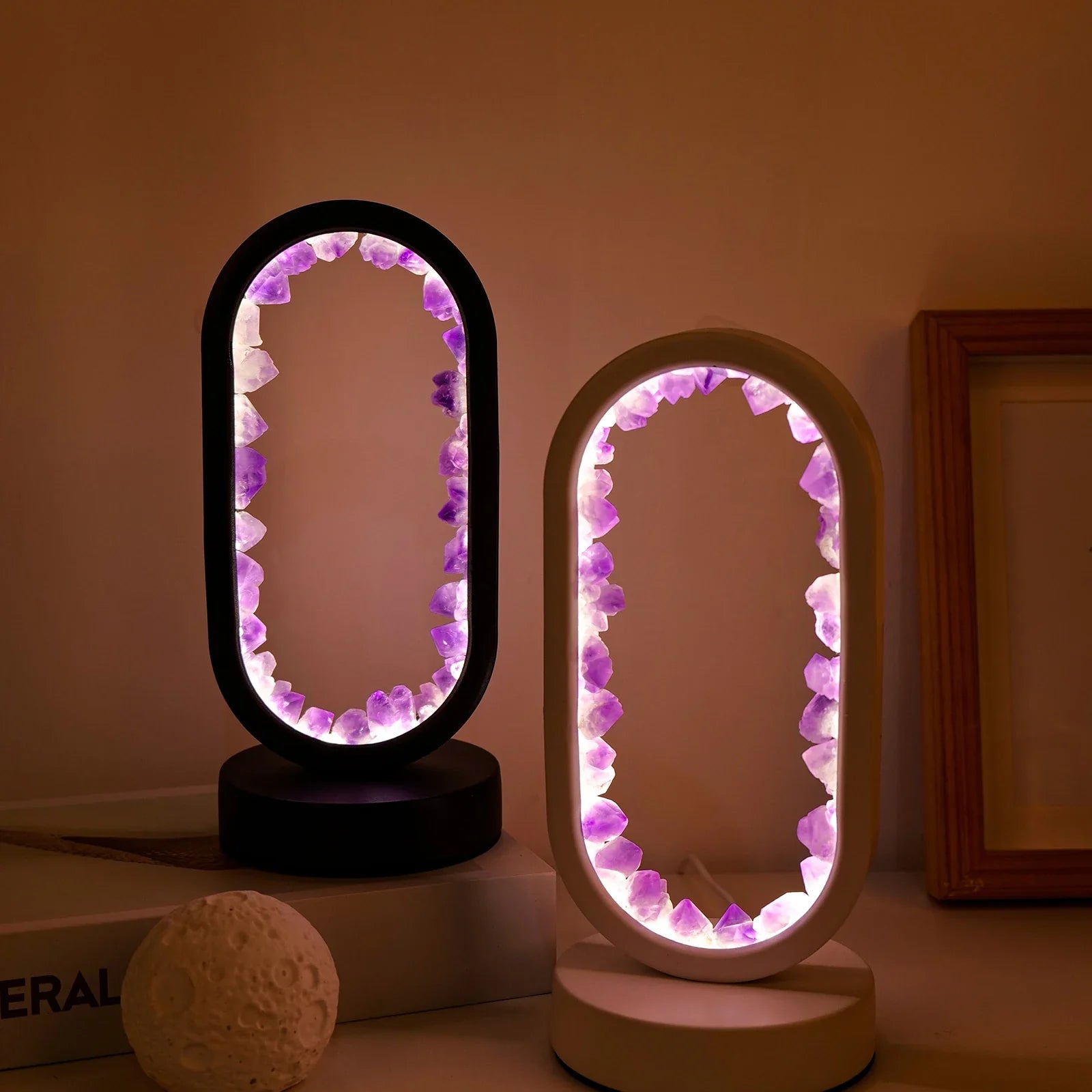 Amethist Lamp Handgemaakt Uniek Design Purper Kleur - Mode Vibes