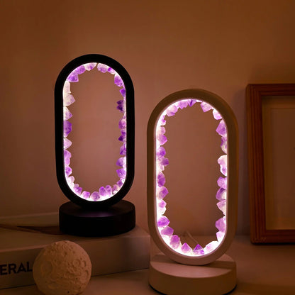 Amethist Lamp Handgemaakt Uniek Design Purper Kleur - Mode Vibes