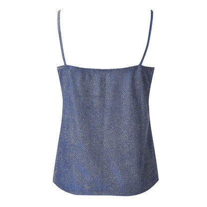 Plus-Size Top Glitter Mujes met Stijlvol Design
