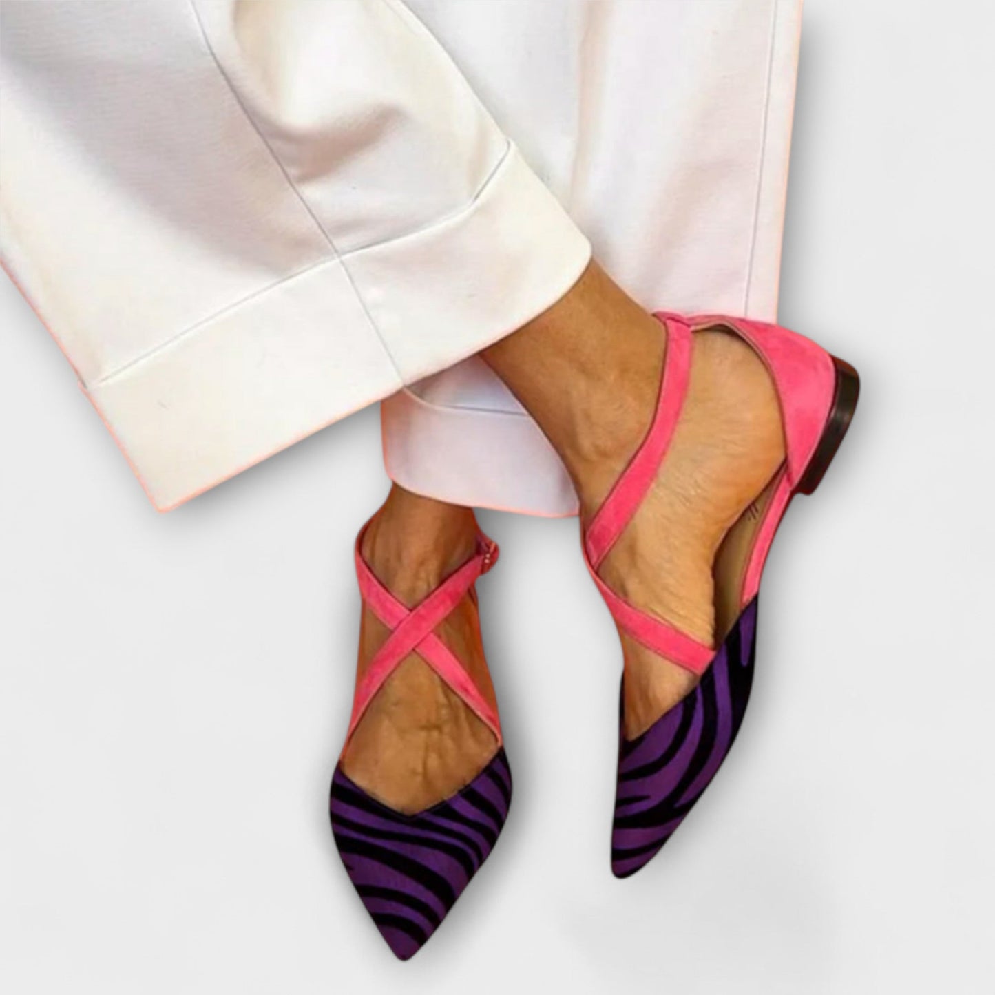 Dames Ballerinas Elastische Band Comfortabele Pasvorm