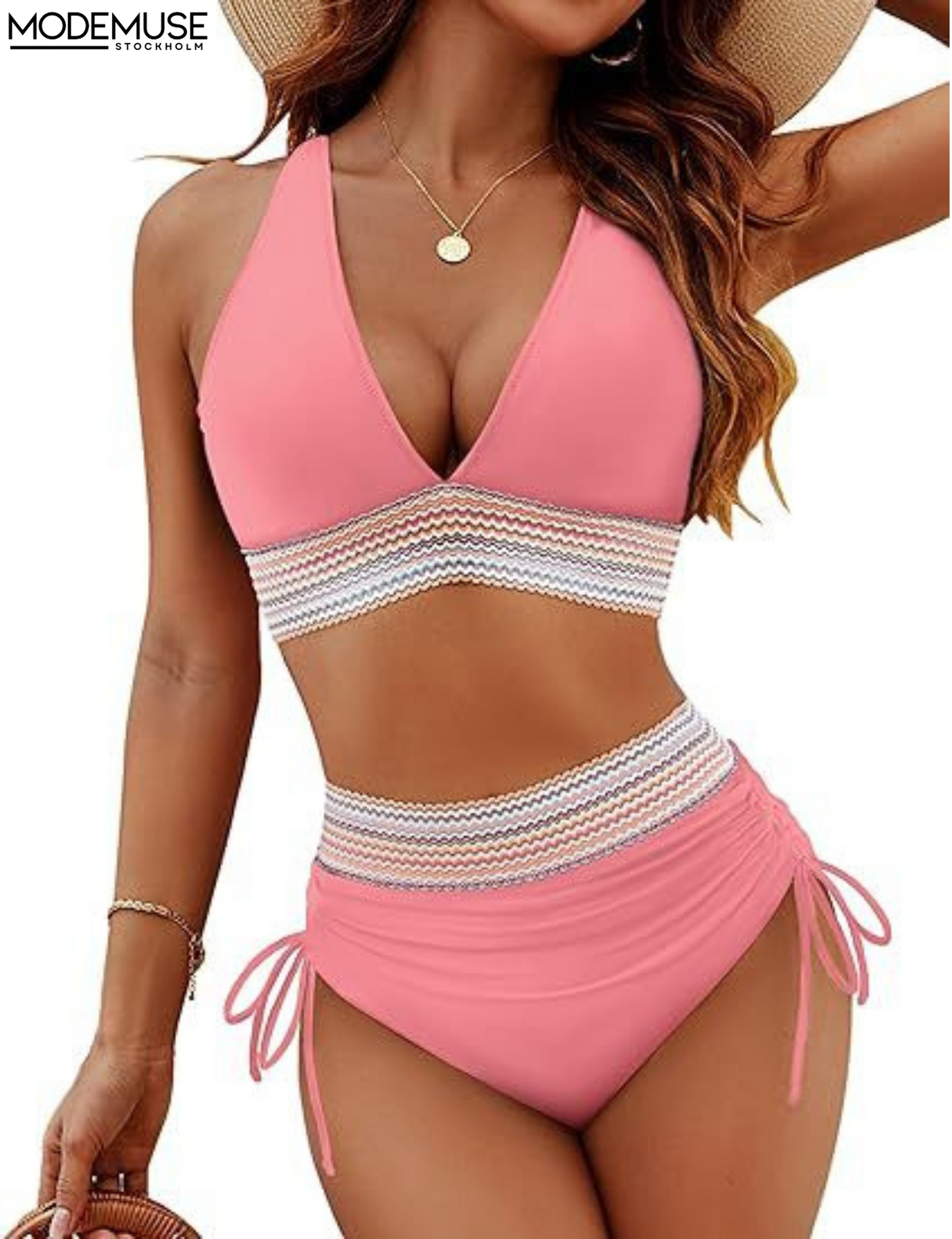 Hoge Bikini Slanke Sneldrogende Badpak Set