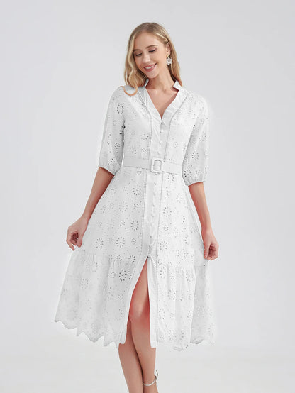 Zomerjurk Vrouw Evi Stijlvol Casual Jurkje
