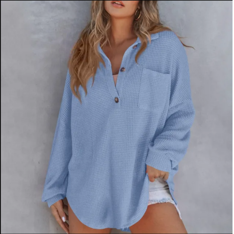 Oversized Blouse Zacht Katoen Comfortabel Dames
