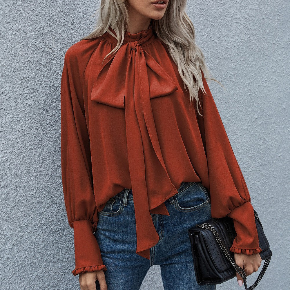 Dames Blouse met Strikdetail Stijlvol en Chique