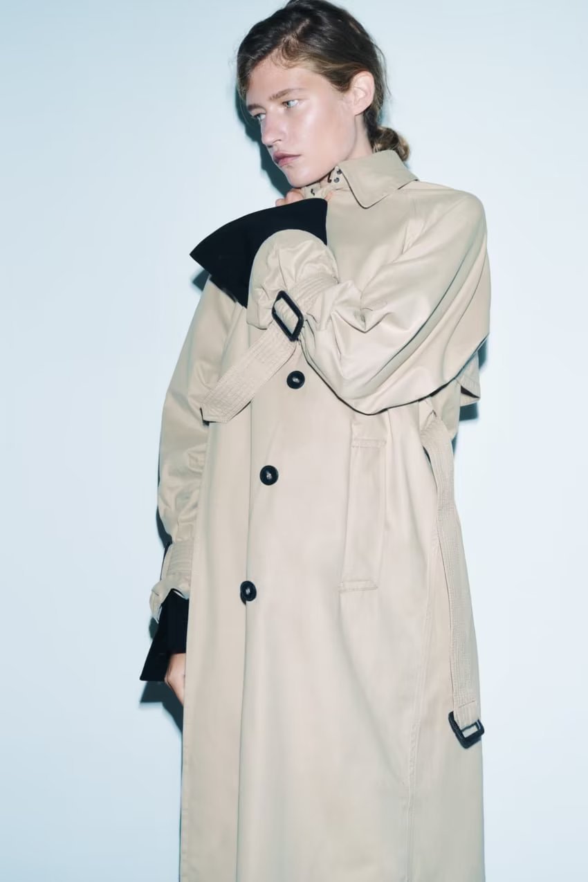Dames Trenchcoat Lange Trendy Voorjaarsjas met Ceintuur