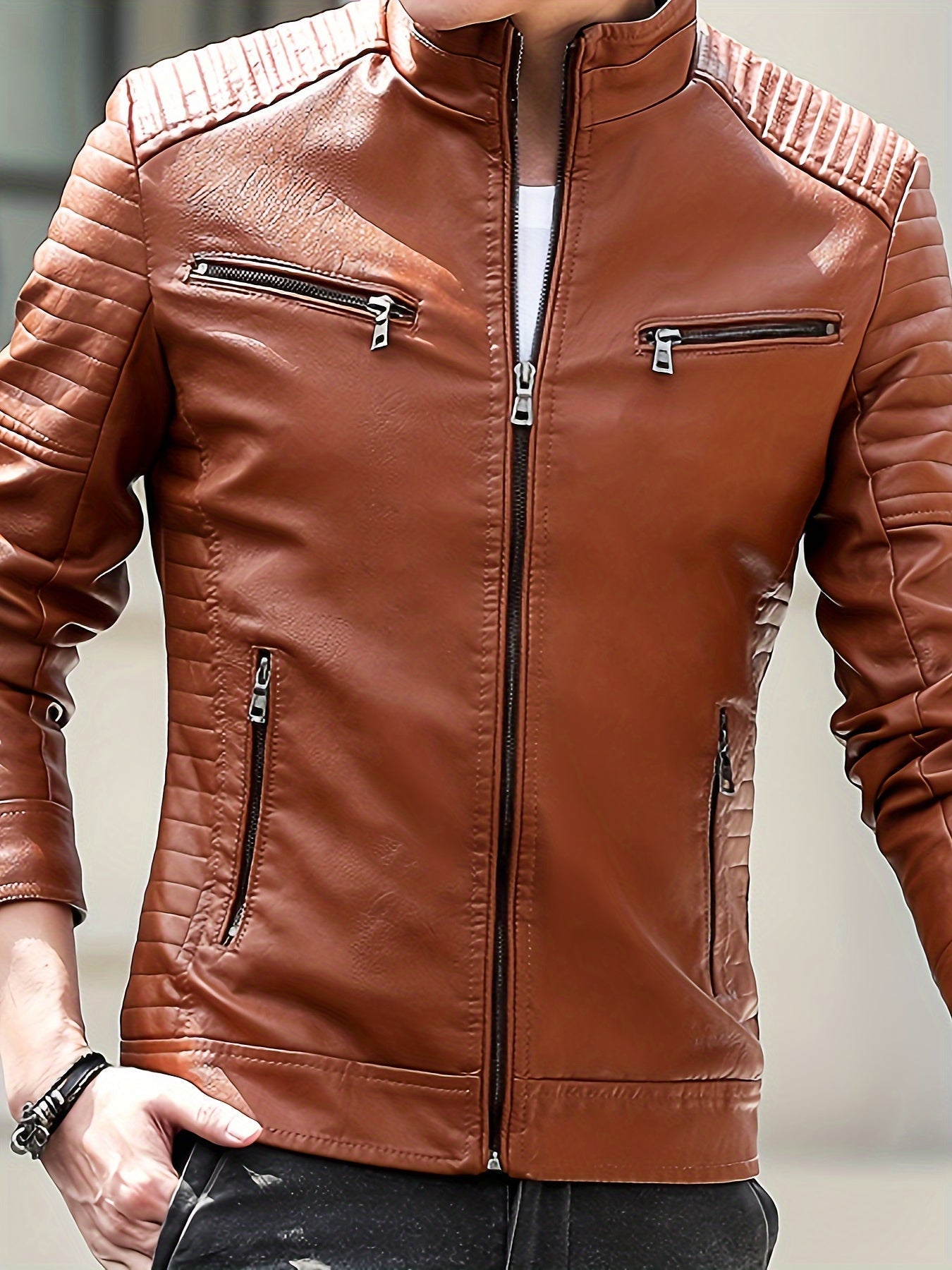 Paolo | Giacca in pelle elegante