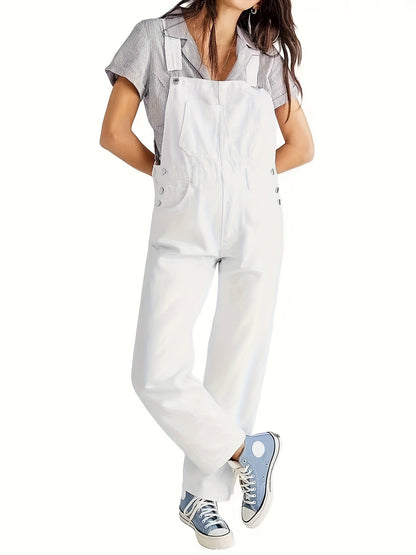 Dames Denim Jumpsuit Elegant Comfortabel voor Dagelijks Gebruik
