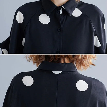 Zomerse Polka Dot Gedrukte Blouse voor Dames