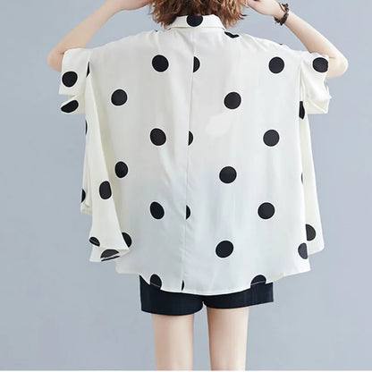 Zomerse Polka Dot Gedrukte Blouse voor Dames