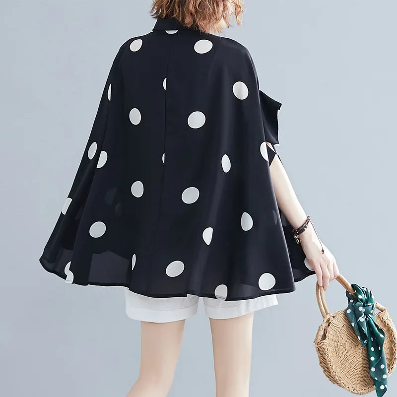 Zomerse Polka Dot Gedrukte Blouse voor Dames