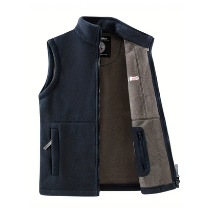 Heren Fleece Vest Warm Gevoerd met Opstaande Kraag - Mode Vibes