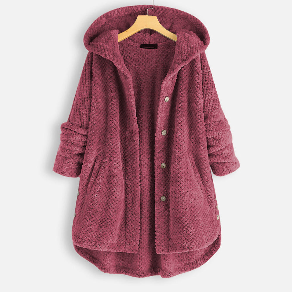 Zachte Fleece Badjas met Capuchon voor Dames