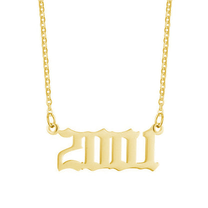 Gouden Ketting voor Dames 18K RVS Met Jaarsteen Lammy