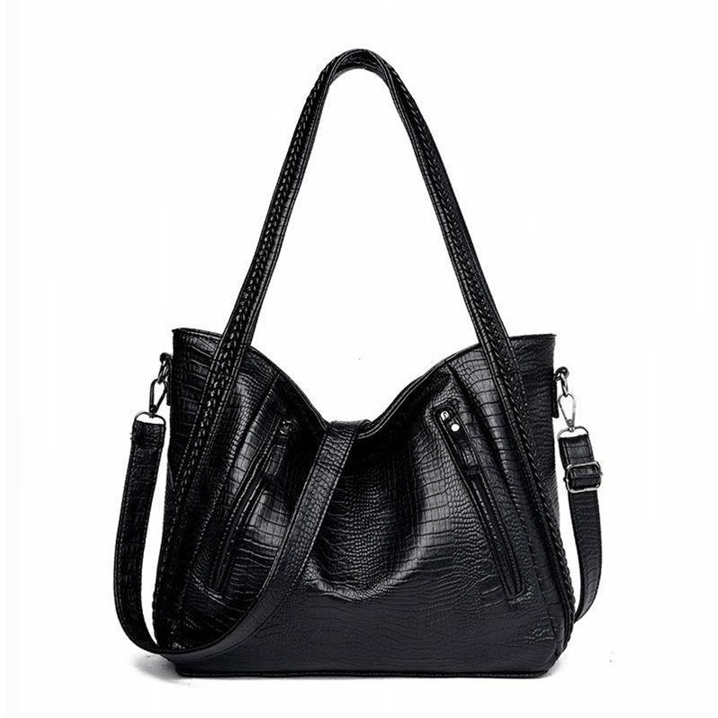 Dames Schoudertas Groot Leer Trendy Design