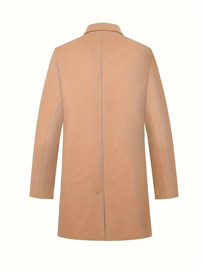 Heren Winterjas met Knoopsluiting – Elegant en Warm