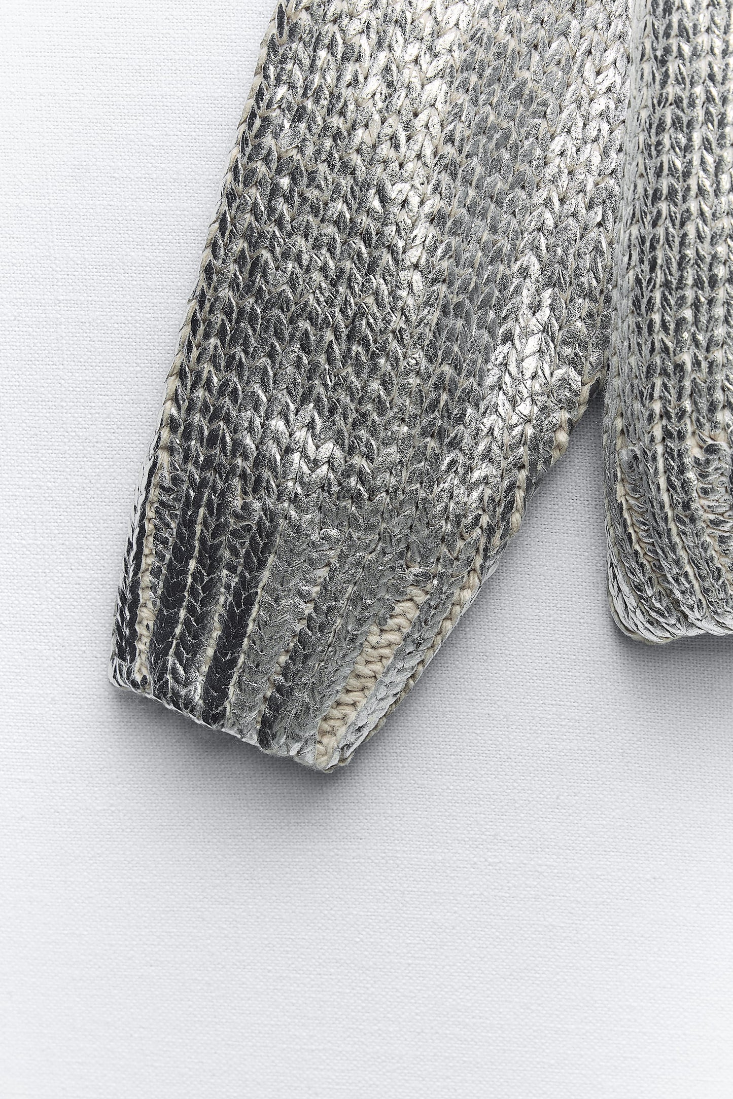 Glanzend Gebreide Hoodie Metallic Look Comfortabel