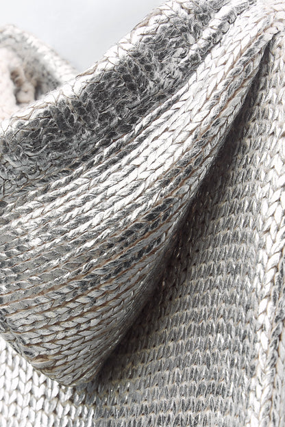 Glanzend Gebreide Hoodie Metallic Look Comfortabel
