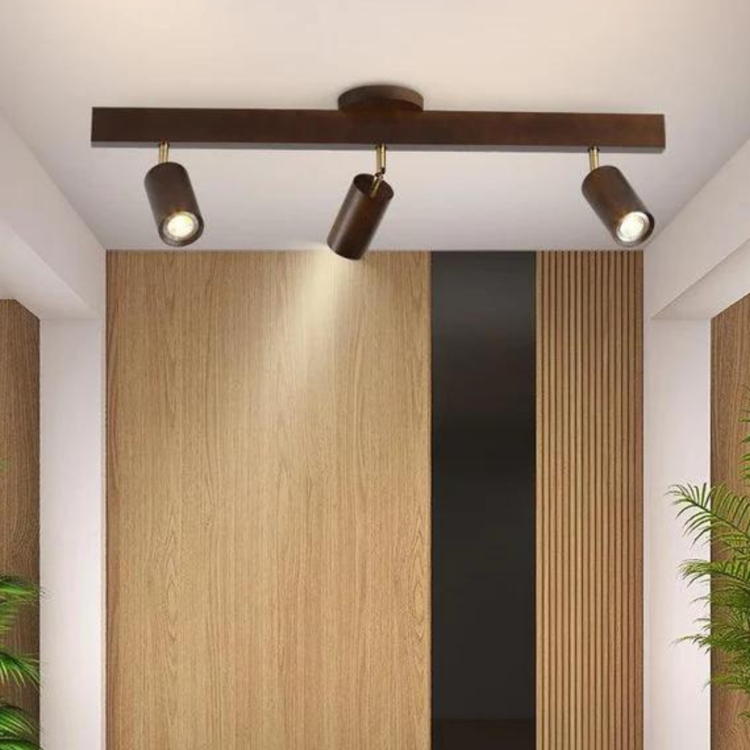 Houten Plafondspotlamp Verstelbaar EcoLux Design