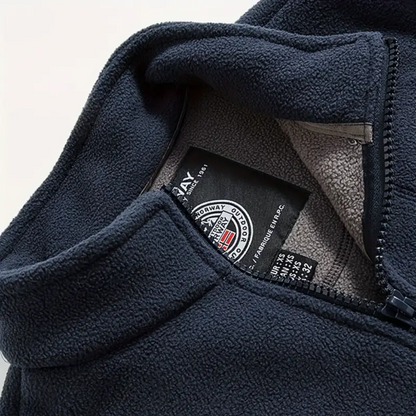 Heren Fleece Vest Warm Gevoerd met Opstaande Kraag
