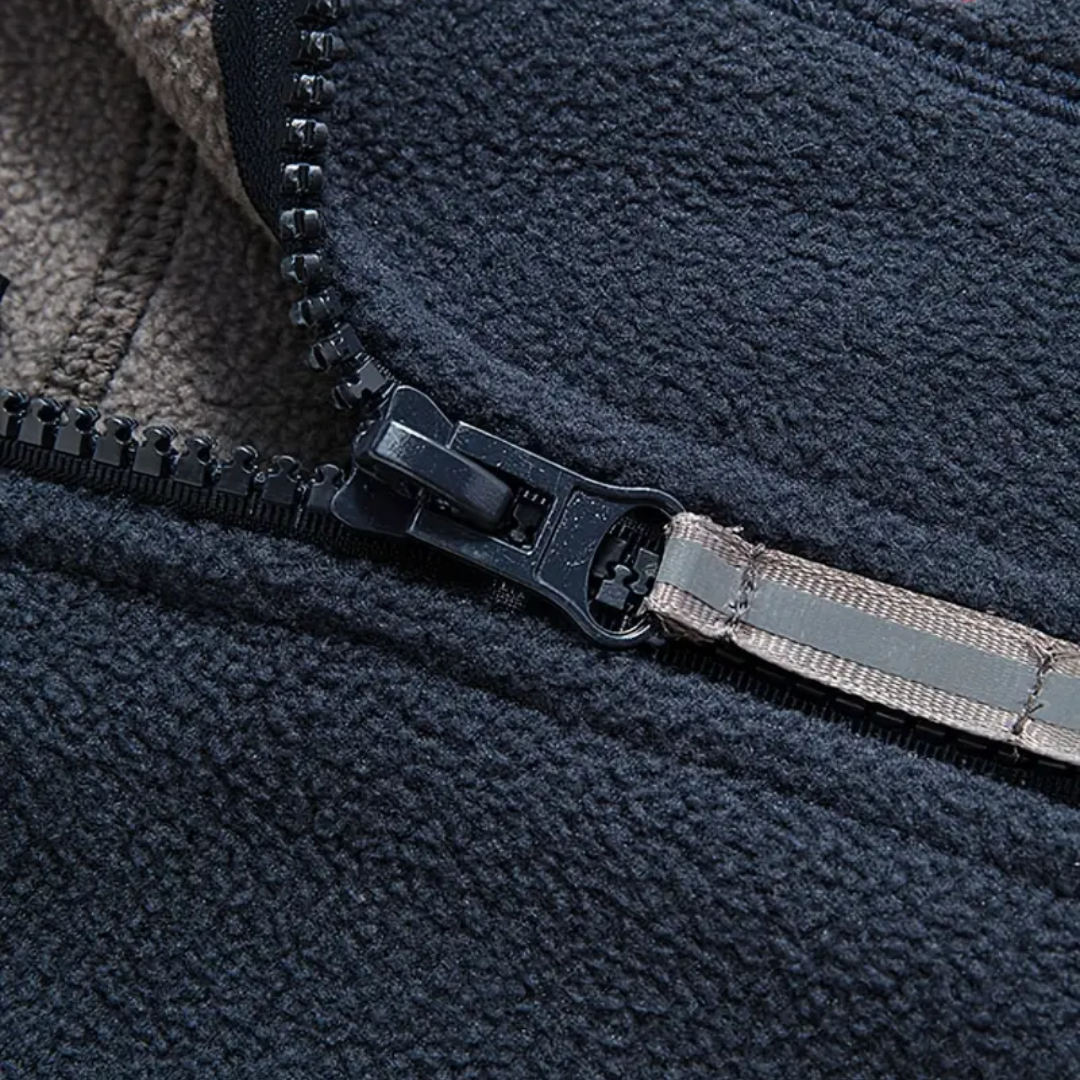 Heren Fleece Vest Warm Gevoerd met Opstaande Kraag