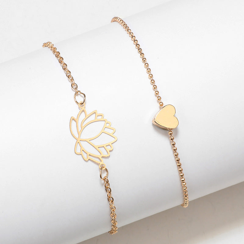 Goudkleurige Lotus Armband voor Dames