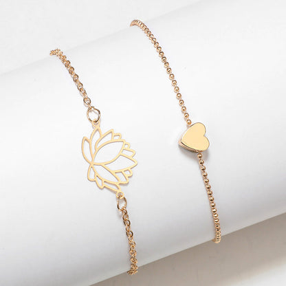 Goudkleurige Lotus Armband voor Dames
