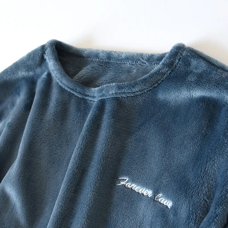 Warme Zachte Pyjama voor Mannen Winter Nachtkleding