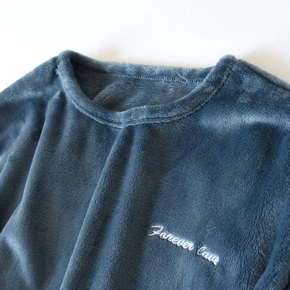 Warme Zachte Pyjama voor Mannen Winter Nachtkleding