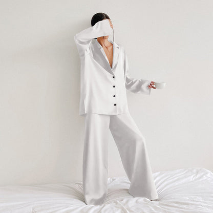 Dames Satijnen Pyjama Set Luxe Slaapwear