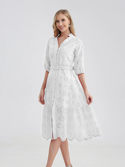 Zomerjurk Vrouw Evi Stijlvol Casual Jurkje