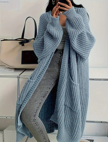 Dames Gebreide Vest Lange Stijlvolle Trendy Look