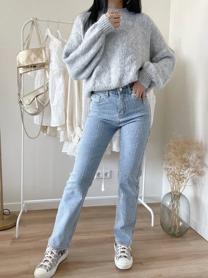 Glitter Dames Jeans Glimmer Stijl - Mode Vibes