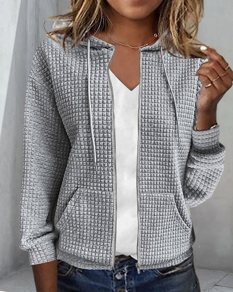 Damesvest Met Zakken en Trekkoord Comfortabel Casual