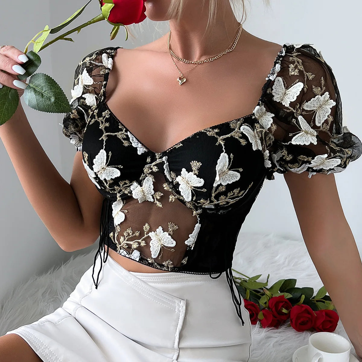 Stijlvolle Croptop VrouwelijkSexy Topje