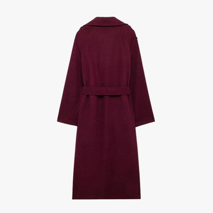 Trenchcoat Bordeaux Rood met Ceintuur voor Vrouw
