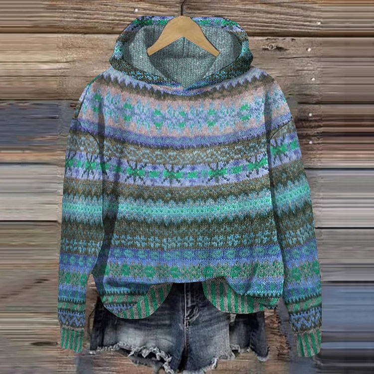 Gebreid Vest met Print voor Dames – Comfortabel & Trendy