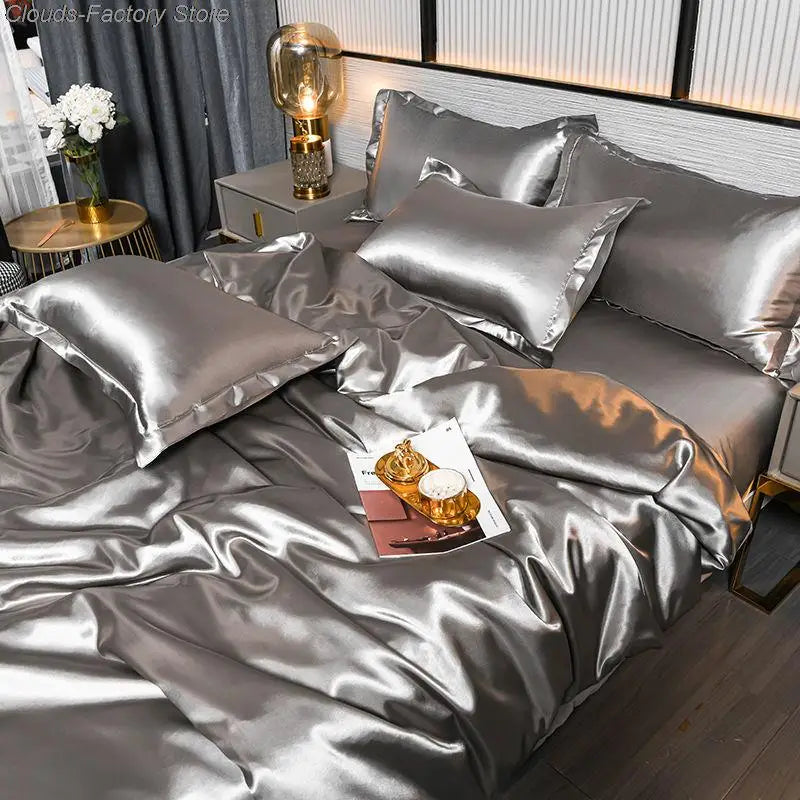 Luxe Satijnen Dekbedovertrek Zacht en Glad - Mode Vibes