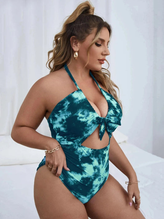 Plus-Size Badpak Elise Sexy Stijlvol Zwarte Bandjes - Mode Vibes