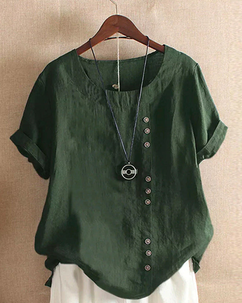 Linnen Zomer T-Shirt van Vintage Chic